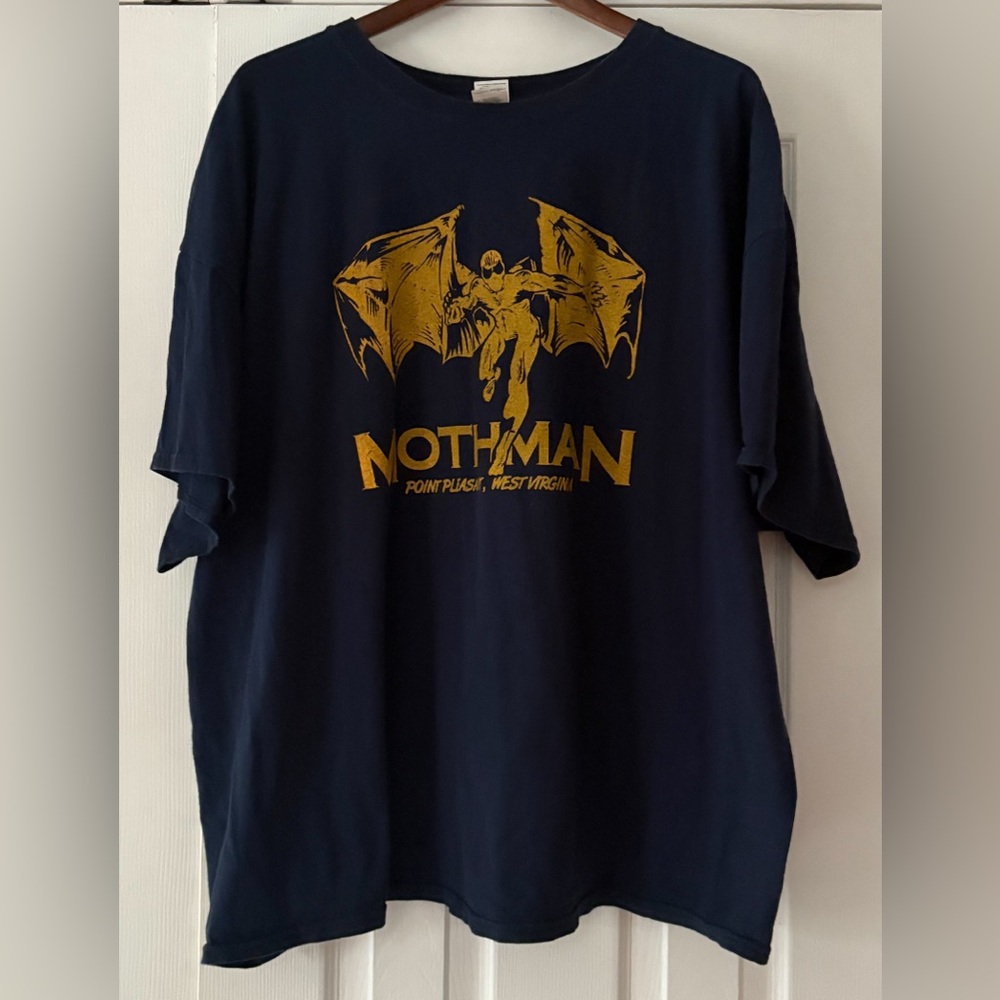 Gildan Dark Blue and‎ Gold Mothman Tee Size 3XL